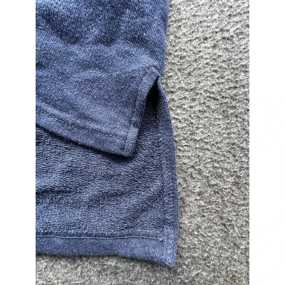 Five‎ Four Sweater Mens Large Blue Long Sleeve Pullover Slits Hi Low Hem Casual